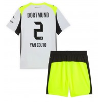 Camisa de time de futebol Borussia Dortmund Yan Couto #2 Replicas 2º Equipamento Infantil 2025-26 Manga Curta (+ Calças curtas)